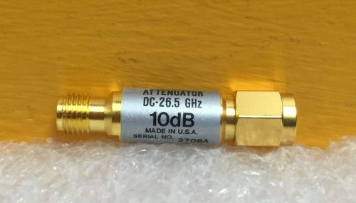 HP/Agilent 8493C-010 DC to 26.5 GHz, 10 dB, 2 W, 3.5mm Fixed Coaxial Attenuator