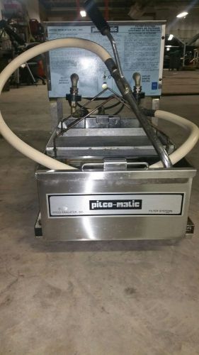 Pitco matic grease filtering system - 55 lb portable fryer oil filter for sale