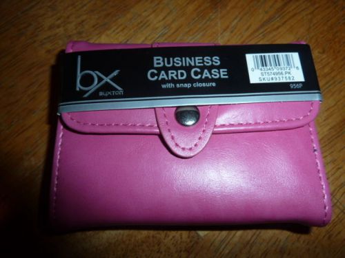 BUXTON BUSINESS CARD CASE IN PINK 937582 - 2 AVAILABLE BOTH NEW