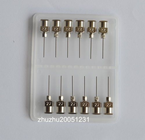12pcs Blunt stainless steel dispensing syringe needle tips 1/2&#034;  22Gauge