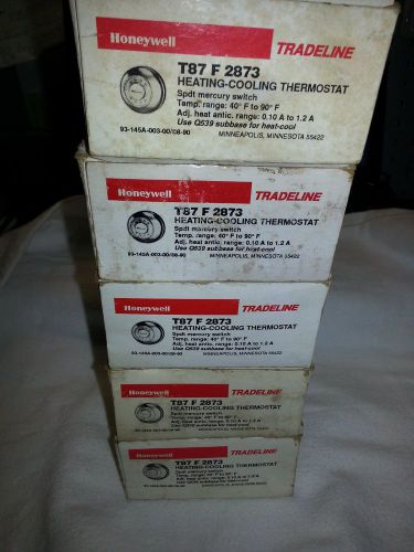 Honeywell T-87 Thermostats (Lot of 5)