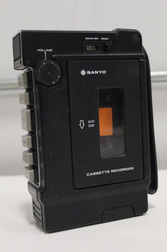 Vintage Sanyo TRC-1200 Portable Tape Cassette Recorder Dictation w/ Battery!!!