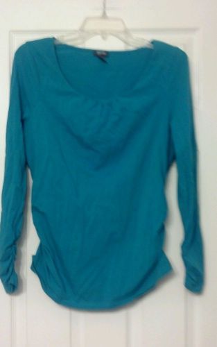 Kenneth cole reaction teal/aqua soft cotton stretch shirt top large blouse for sale