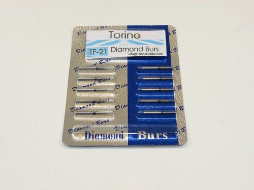 Dental Diamond Burs Conical Trunk Lab TF-21 FG Set /1 Pack 10 Pcs TORINO
