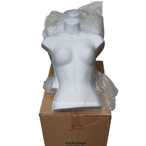Lot Of 20 Brand New Female Torso Mannequin Forms White - Display S-M Sizes