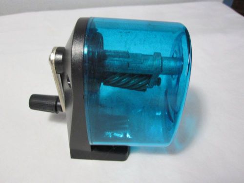 X-ACTO Manual Pencil Sharpener, Counter/Wall-Mount, Translucent Turquoise Blue