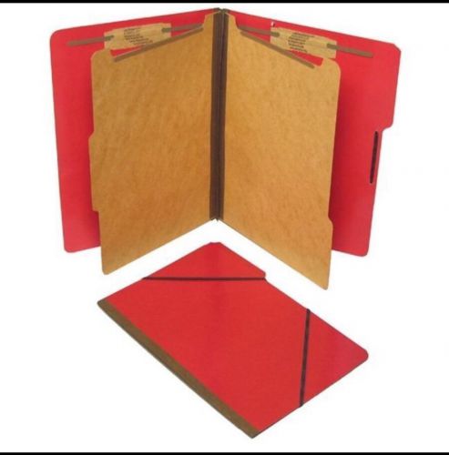 10- classification folders - legal - 2-1/4-inch exp. red for sale