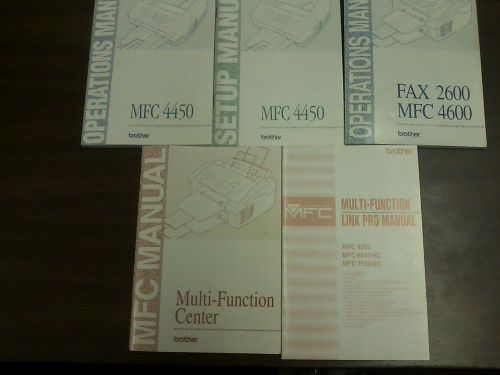 Brother fax / multi-function owners manuals 4450, 2600, 4600, 4550