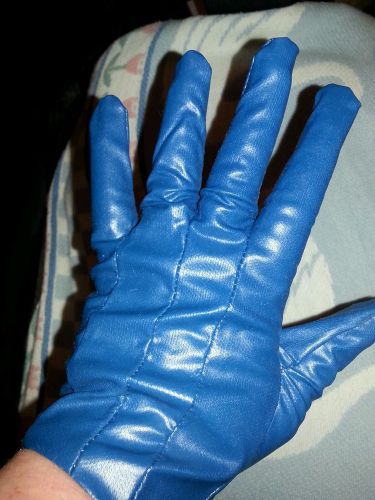 12 rubber latex gloves Blue Cut &amp; Sewn Nitrile, Slip-On Style Gloves  size small