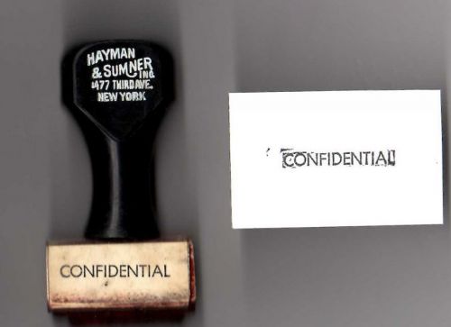 Rubber stamp: &#034;Confidential&#034;