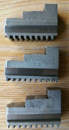 CUSHMAN LATHE CHUCK HARD SOLID JAWS OUTSIDE GRIPPING (10)