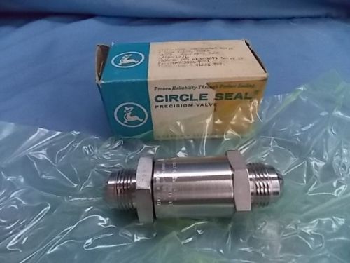 Circle Seal 279T1-12NN Stainless Check Valve ,3000psi ,NEW
