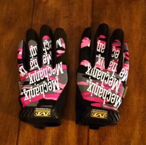 Women&#039;s Mechanix Original Work Gloves, Black with Pink Camo, Size Medium