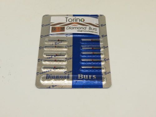 Dental Diamond Burs Conical Trunk Fine Lab TR-13F FG Set /1 Pack 10 Pcs TORINO