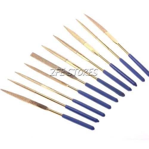 Assorted 10pc 160mm long diamond coated files set glass for sale