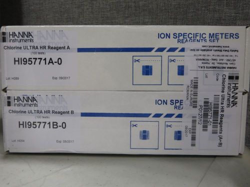 Hanna hi95771 chlorine ultra hr reagents (a+b) ion specific meter 200 test set for sale