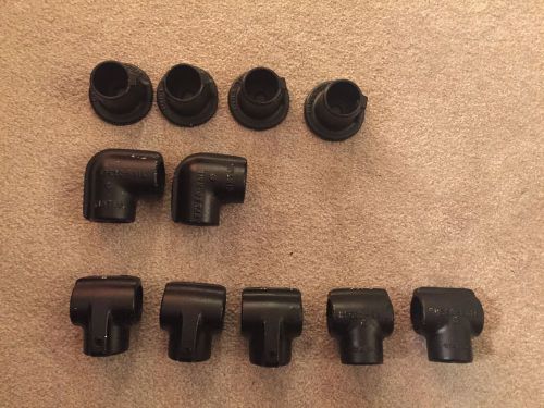 Hollaender 1-1/4&#034; 1.25&#034; speed-rail fittings lot of 11 pieces. aluminum alloy for sale