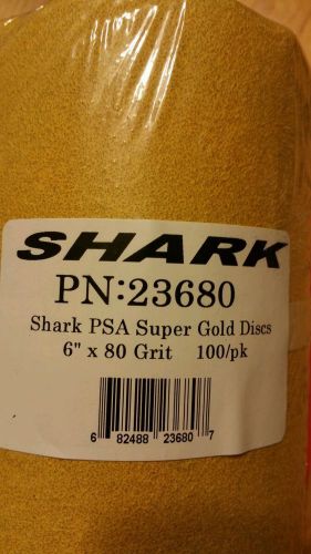 Shark 6 inch psa sanding discs 80 grit for sale