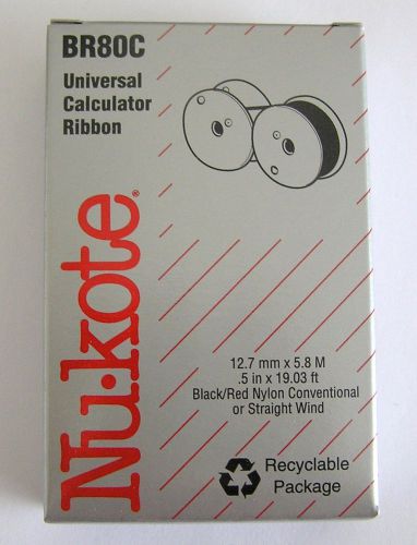Nu-kote BR80C Universal Calculator Ribbon Black/Red (6-pack)