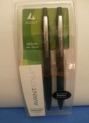 New Avant Style Silkscribe 1.0 mm Black Pen #22881 1pack (2pcs) Airplane safe
