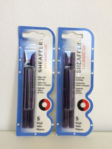 10 SHEAFFER PURPLE Classic Fountain Pen Ink Cartridges – New