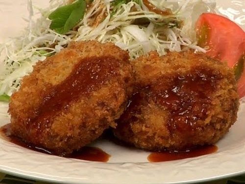 Japanese FOOD (Menchi-Katsu) - Deep Fried Hamburger Cutlets Recipe PDF File Emai