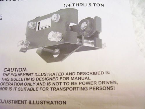 CBTP0100 CM 1 Ton Push Type Hoist Trolley New In Box