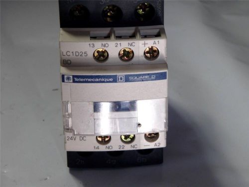 Telemecanique LC1D25BD, IEC Contactor, Motor Control,  25A, 3-Pole, 24VDC