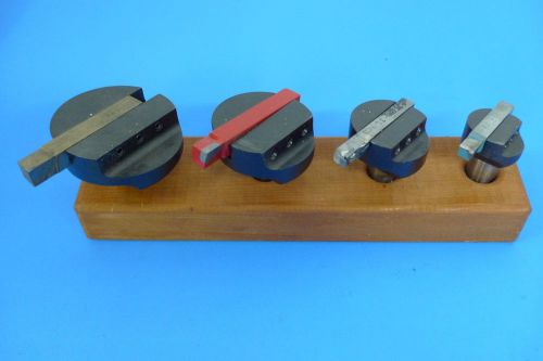 SET of 4 FLY CUTTERS in wood base holder 3/4 shaft 1.5, 2, 2.5, &amp; 3&#034; dia. *2