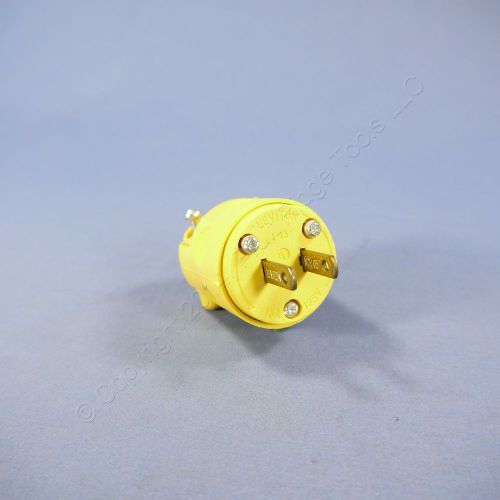 Do It Best Yellow Non-Polarized PVC Plug Cord End NEMA 1-15P 15A 125V 505447