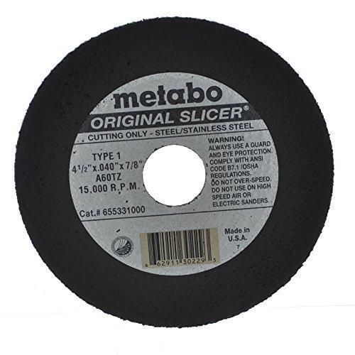 Metabo slicer cut off wheel 4-1/2&#034; x .040 box of 100 new for sale