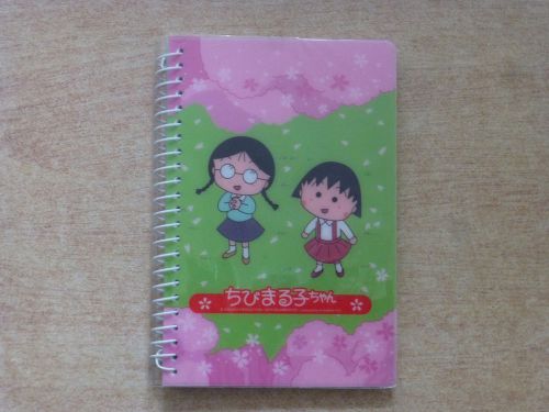 Chibi maruko chan ???????? Japan medium pink notebook blossom with friend NEW