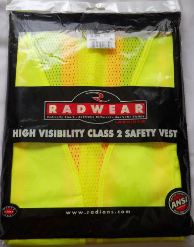 RadWear High Visibilty Class 2 Level 2 Safety Vest  XL Yellow