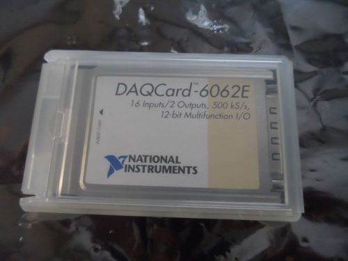 National NI DAQCard 6062E 16 Ch, 500 kS/s, 12-Bit, 2 AO, 8 DIO, Two 24-Bit