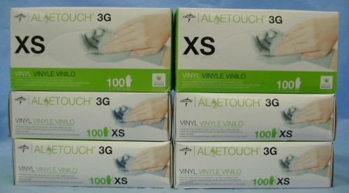 6 Boxes /100ea Medline Aloetouch 3G Vinyl Exam Gloves #MDS195173