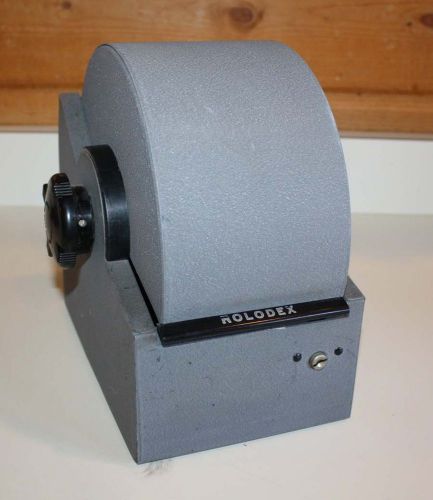 Vintage gray rolodex card file system model 2254 mad men exc conditin for sale