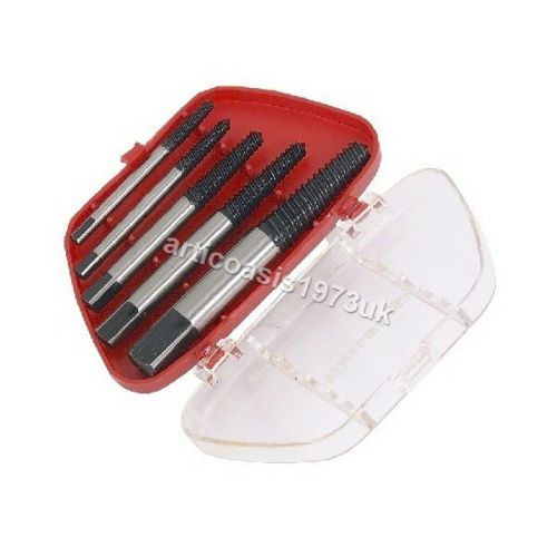 5 pc broken screw extractor - bolt stud remover removal set for sale