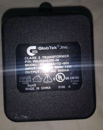 Ademco Telguard Telular GlobTek GT-348-12-800 12v/800mA Transformer Power Supply
