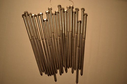 3/8&#034; x 10&#034; Stainless Steel Lag Bolts--35 pieces