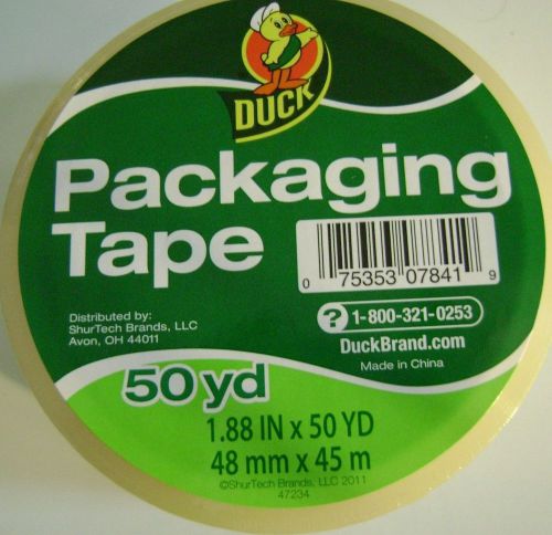 Duck Tape 50 Yard Packaging Shipping Tape Clear 1.88 x 50 (48 mm By 45 m) 1 Roll