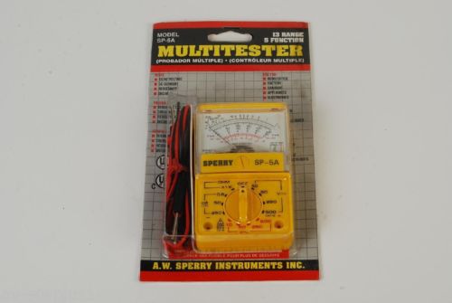 NEW A.W. Sperry SP-5A Multitester 13 Range 5 Function - Yellow