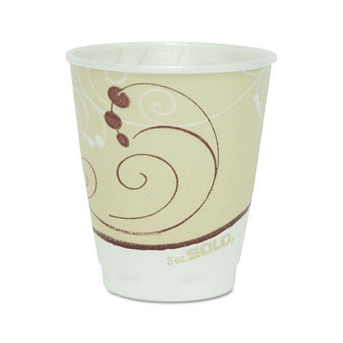Company symphony design trophy foam hot/cold drink cups, 8 oz, 100/pack for sale