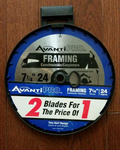 AvantiPro PO724R2 7-1/4-inch 24 Teeth FRAMING Saw Blade, 5/8-inch Arbor, 2 BLADE