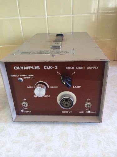 Olympus CLK-3 Cold Light Supply Untested No Power Cord Parts Or Repair