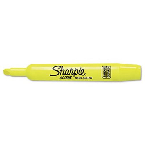 Sharpie Accent Tank Style Highlighter with Chisel Tip, 12 per Pack - Yellow