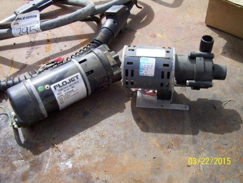 2 small electric pumps,flo-jet #R2100-801 and Gorman Rupp #15670-001