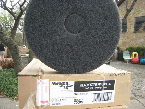 3M  Niagara Stripper  pads size 15 inch Black  7200N 1 CASE -5 pads 175-600 RPM