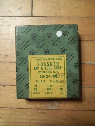 (7) Sossner Triple Tempered 10-24 NC Taps No. 102 in original box + extras
