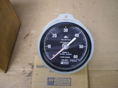 Weksler Instruments 60 PSI pressure gauge mounting ring military surplus NR