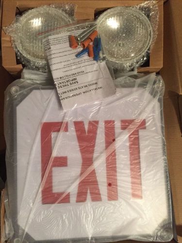 Wet location exit sign light combination the exit store brand for sale